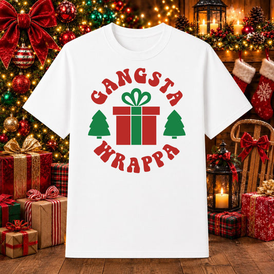 Gangsta Wrappa – Christmas DTF Transfer – by Ink Rush – Premade Transfers – Christmas, DTF Transfers