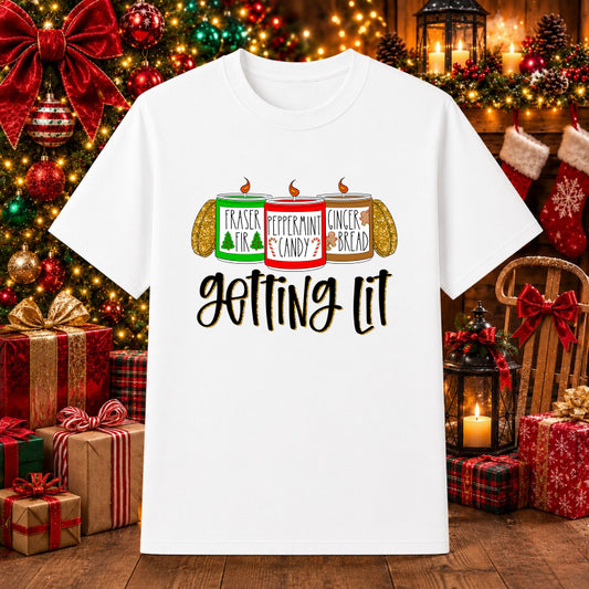 Getting Lit – Christmas DTF Transfer – by Ink Rush – Premade Transfers – Christmas DTF, Apparel Industry
