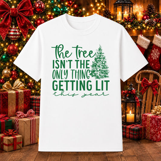 GETTING LIT THIS YEAR – Christmas DTF Transfer – by Ink Rush – Premade Transfers – Christmas, DTF Transfers