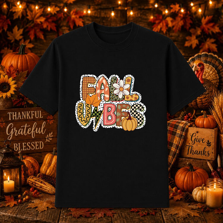 Grateful Thankful Blessed – Thanksgiving Fall DTF Transfer – by Ink Rush – Premade Transfers – Thanksgiving, Holiday DTF