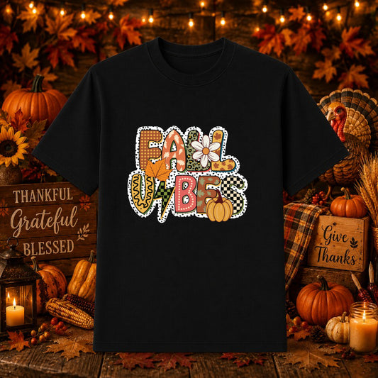 Grateful Thankful Blessed – Thanksgiving Fall DTF Transfer – by Ink Rush – Premade Transfers – Thanksgiving, Holiday DTF