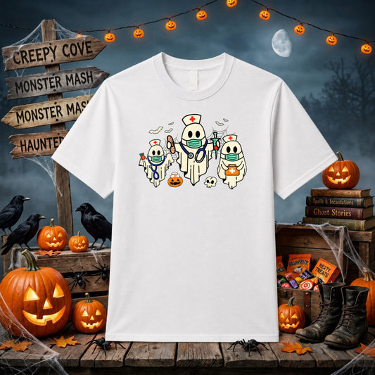HALLOWEEN NURSE – Healthcare DTF Transfer – by Ink Rush – Premade Transfers – Healthcare, Apparel Decorating