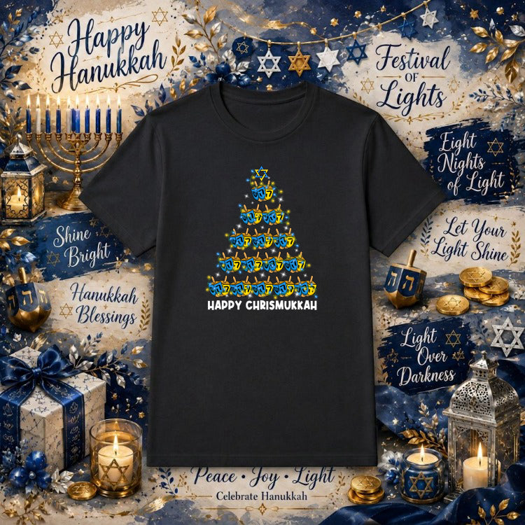 Happy Chrismukkah – Hanukkah DTF Transfer – by Ink Rush – Premade Transfers – Hanukkah, Premade DTF