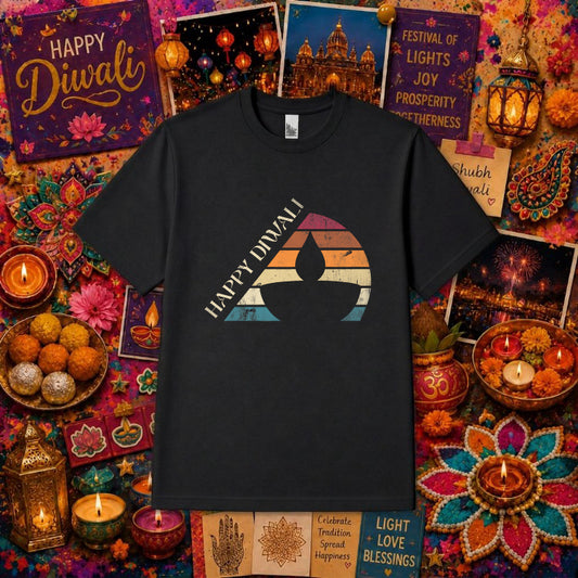 Happy Diwali – Diwali DTF Transfer – by Ink Rush – Premade Transfers – DTF Transfer, Apparel Decor