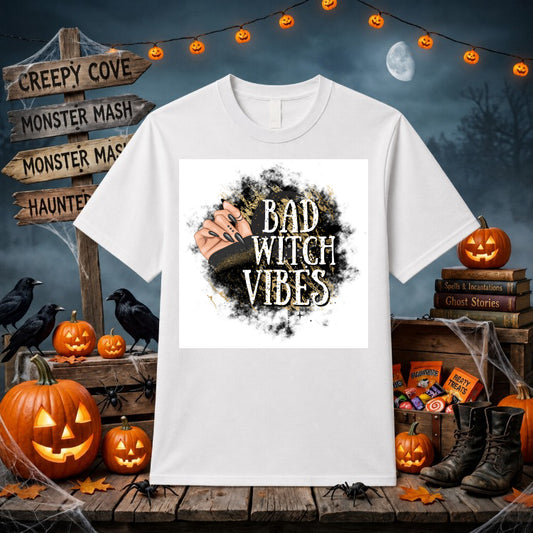 Happy Halloween Ghost & Bats – Halloween DTF Transfer – by Ink Rush – Premade Transfers – DTF Transfers, Apparel Decoration