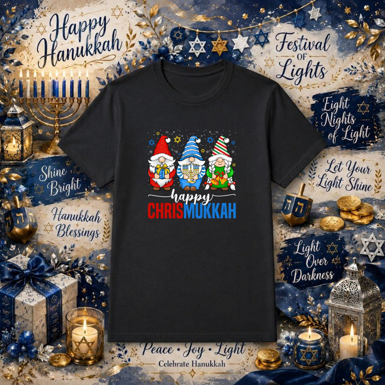 Happy Hanukkah Gnome – Hanukkah DTF Transfer – by Ink Rush – Premade Transfers – DTF Transfers, Apparel Decor