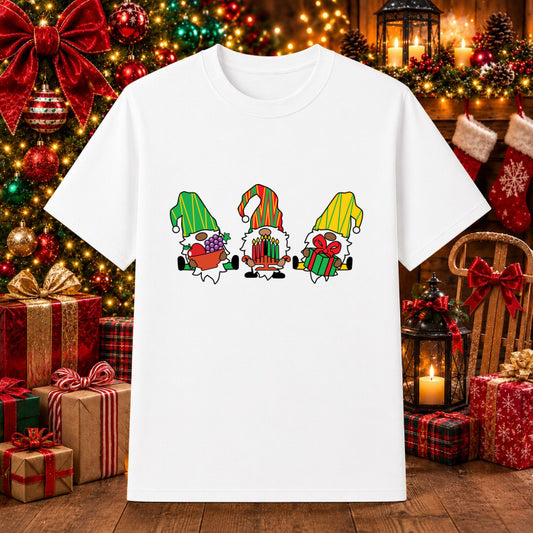 Happy Kwanzaa Gnomes – Premade Holiday DTF Transfer – by Ink Rush – Premade Transfers – Kwanzaa, DTF Transfers