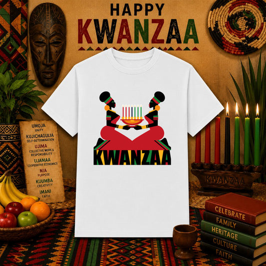 HAPPY KWANZAA – Kwanzaa DTF Transfer – by Ink Rush – Premade Transfers – Kwanzaa, Apparel Decor