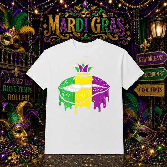 HAPPY MARDI GRAS – Mardi Gras DTF Transfer – by Ink Rush – Premade Transfers – Mardi Gras, DTF Transfer