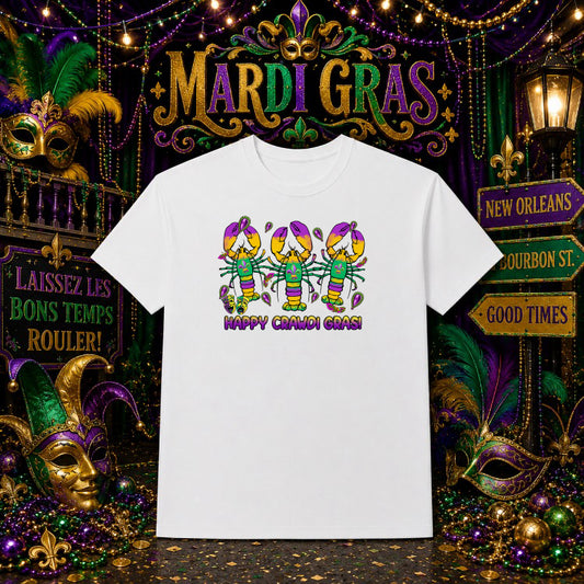 Happy Mardi Gras – Mardi Gras DTF Transfer – by Ink Rush – Premade Transfers – DTF Transfers, Apparel Decor