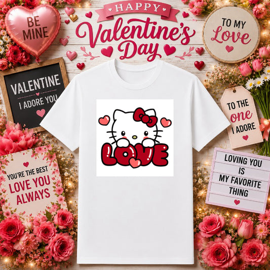 Happy Valentine's Day Heart – Valentines Day DTF Transfer – by Ink Rush – Premade Transfers – Apparel Decor, DTF Transfers