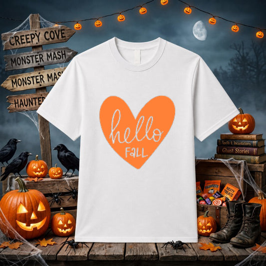 Hello Fall – Autumn Leaves DTF Transfer – by Ink Rush – Premade Transfers – DTF Transfer, Apparel Decor