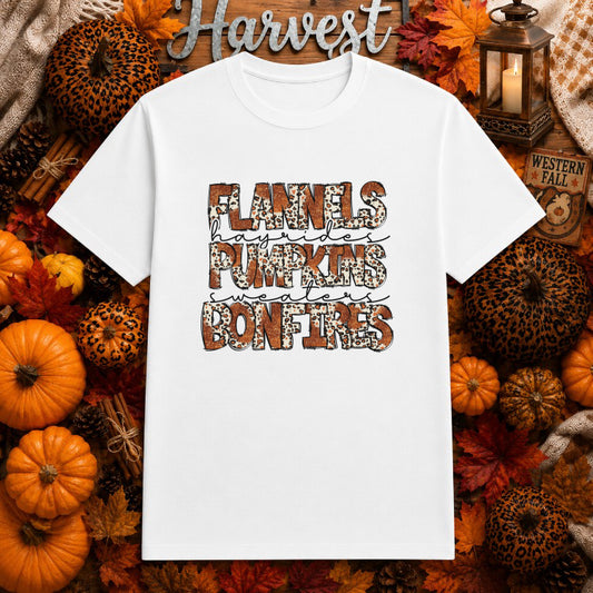 Hello FALL Coffee & Leaves – Autumn DTF Transfer – by Ink Rush – Premade Transfers – Fall, Seasonal Apparel
