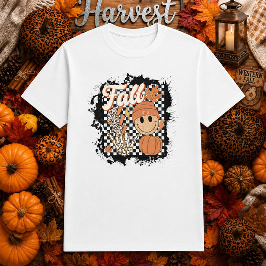 Hello Fall Leaves & Pumpkin – Autumn DTF Transfer – by Ink Rush – Premade Transfers – Fall Apparel, DTF Transfers