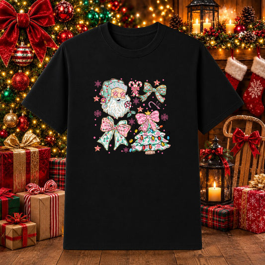 Ho Ho Ho Santa Reindeer Face – Christmas DTF Transfer – by Ink Rush – Premade Transfers – Christmas, DTF Transfers