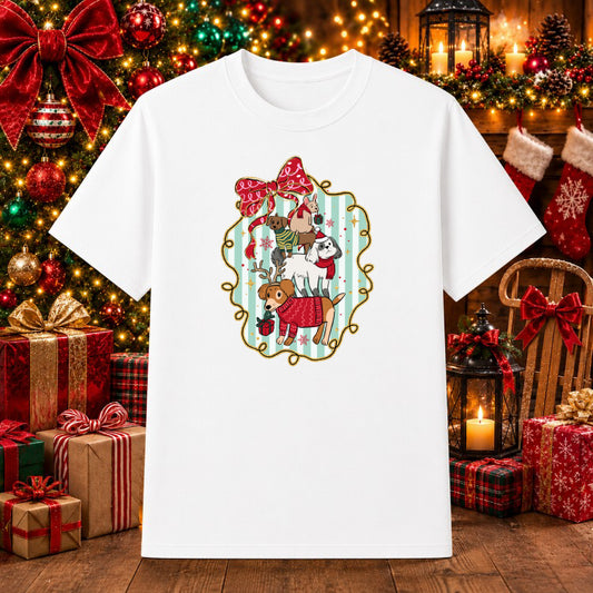 HOME FOR THE HOLIDAYS Merry Christmas – Christmas DTF Transfer – by Ink Rush – Premade Transfers – DTF Transfer, Apparel D...