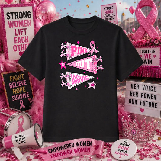 Hope Strength Fight Cure – Breast Cancer Awareness DTF Transfer – by Ink Rush – Premade Transfers – Breast Cancer Awarenes...