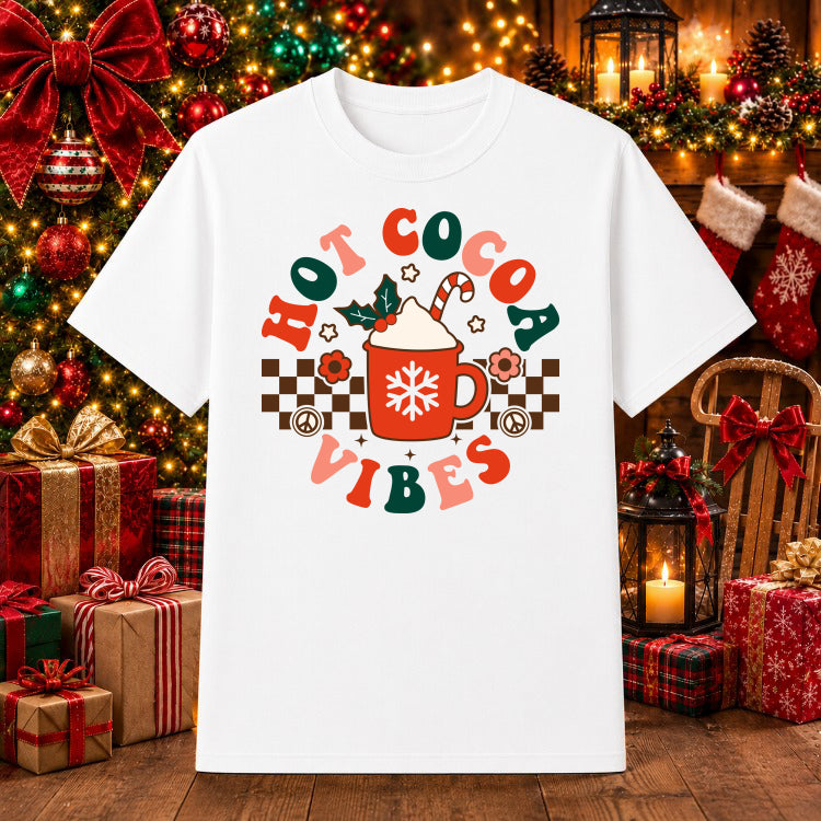 Hot Cocoa Vibes – Christmas DTF Transfer – by Ink Rush – Premade Transfers – Christmas, DTF Transfers