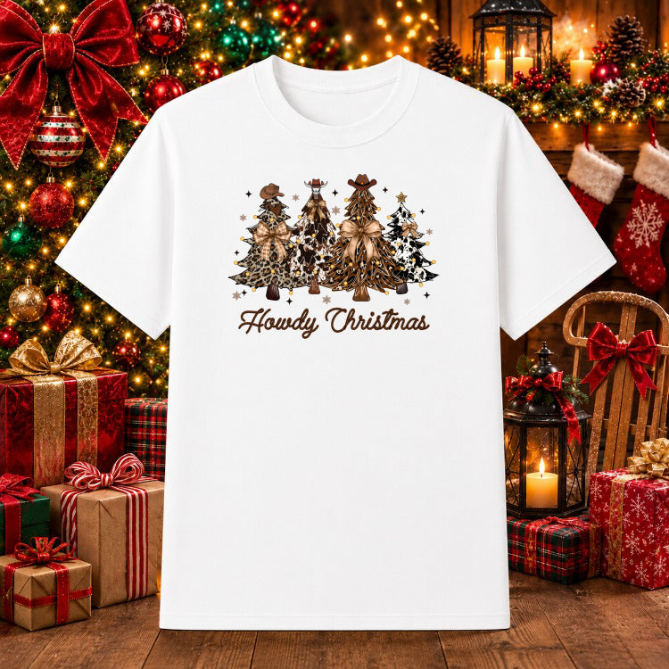 Howdy Christmas Cowboy Hat – Christmas DTF Transfer – by Ink Rush – Premade Transfers – Christmas, DTF Transfer