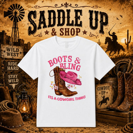 Howdy Cowboy Boots Cactus – Western DTF Transfer – by Ink Rush – Premade Transfers – Western, DTF Transfers