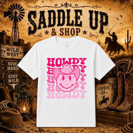 Howdy Doody Cow Skull – Western DTF Transfer – by Ink Rush – Premade Transfers – Western, Apparel