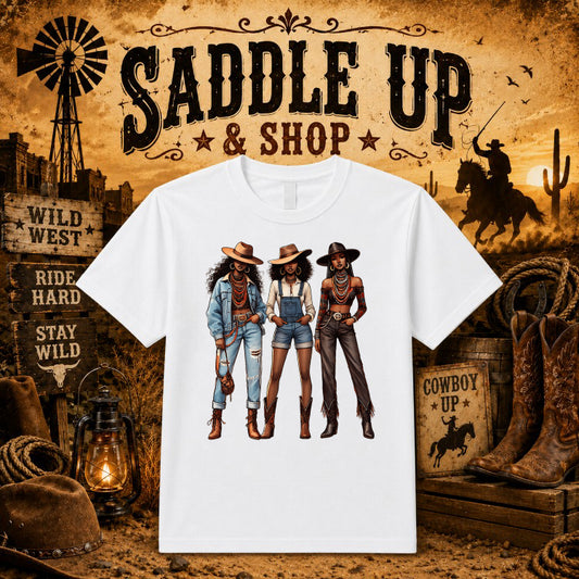 Howdy Western Vibes – Country DTF Transfer – by Ink Rush – Premade Transfers – Western, Apparel Decor
