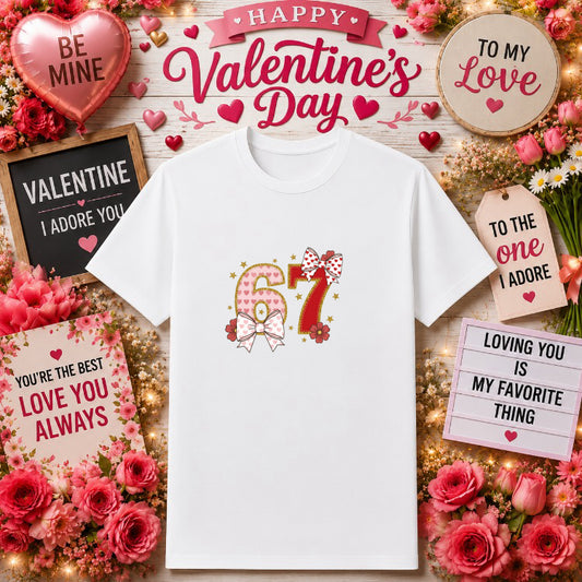 HUGS & KISSES – Valentines Day DTF Transfer – by Ink Rush – Premade Transfers – Apparel Decor, Heat Transfers