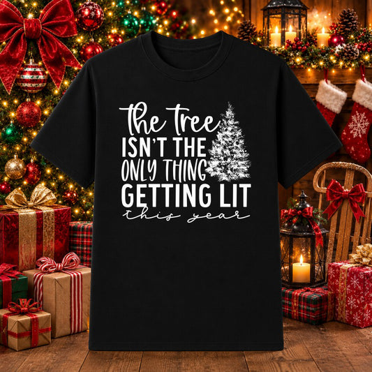 I'M GETTING LIT THIS YEAR – Christmas DTF Transfer – by Ink Rush – Premade Transfers – DTF Transfers, Christmas Apparel