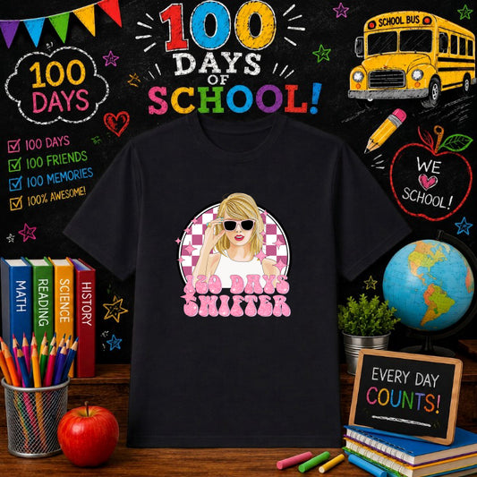 In My Teacher Era 100 Days Of School – Teacher DTF Transfer – by Ink Rush – Premade Transfers – 100 Days Of School, School