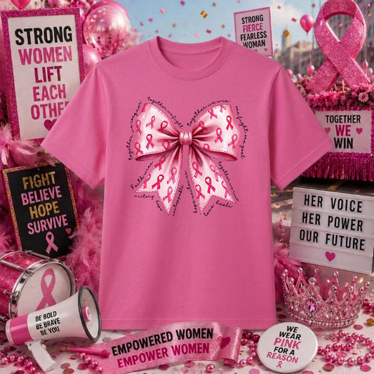 IN OCTOBER WE WEAR PINK – Breast Cancer Awareness DTF Transfer – by Ink Rush – Premade Transfers – Breast Cancer Awareness...