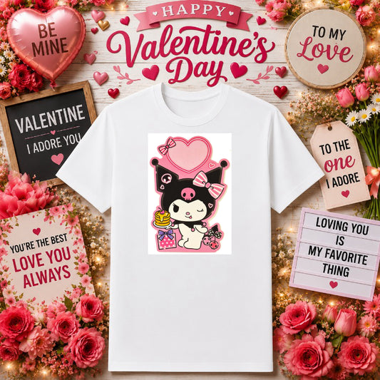 Kuromi Heart Valentine – DTF Transfer – by Ink Rush – Premade Transfers – DTF Transfers, Apparel Customization
