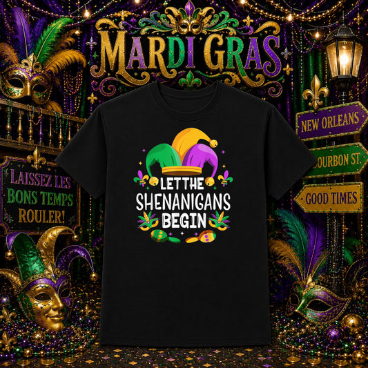 Laissez les bons temps rouler – Mardi Gras DTF Transfer – by Ink Rush – Premade Transfers – Mardi Gras, DTF Transfers