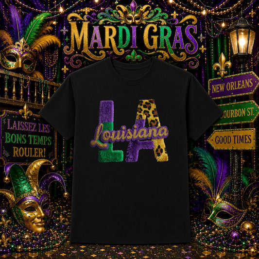 Laissez les bons temps rouler – Mardi Gras DTF Transfer – by Ink Rush – Premade Transfers – Mardi Gras, DTF Transfers