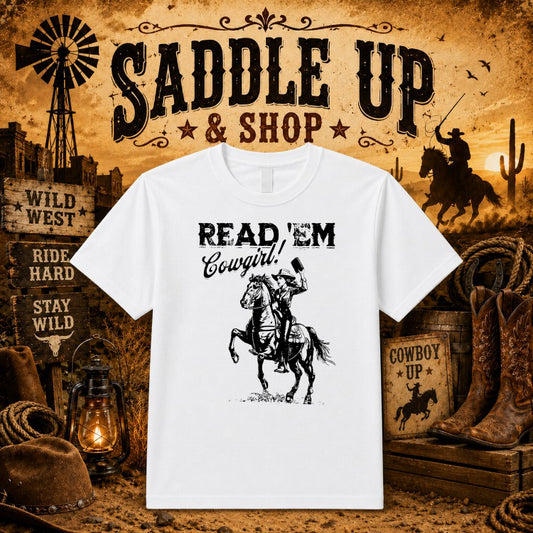 LET'S GO GIRLS Western Cowgirl – DTF Transfer – by Ink Rush – Premade Transfers – Western, Apparel Decor