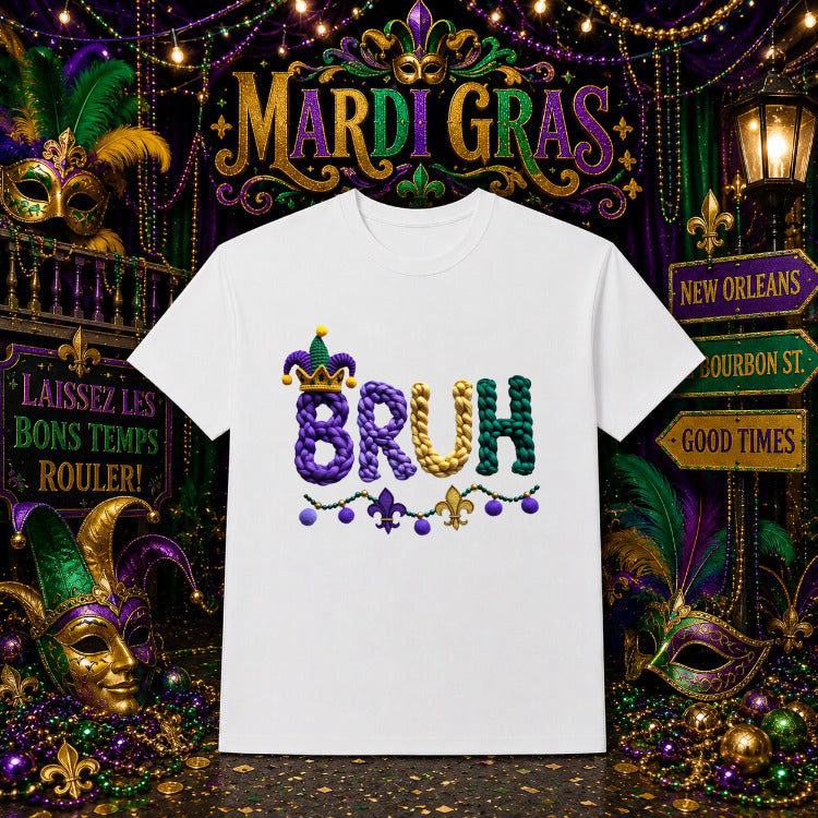 Let The Good Times Roll – Mardi Gras DTF Transfer – by Ink Rush – Premade Transfers – Mardi Gras, Apparel Crafting