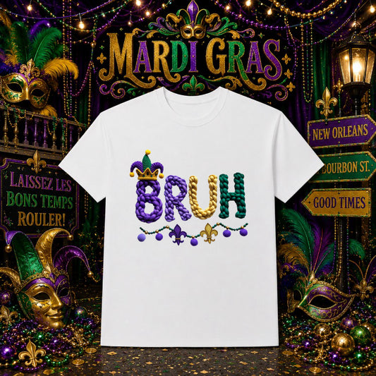 Let The Good Times Roll – Mardi Gras DTF Transfer – by Ink Rush – Premade Transfers – Mardi Gras, Apparel Crafting