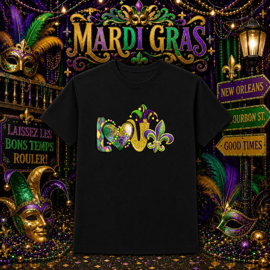 Let The Good Times Roll – Mardi Gras DTF Transfer – by Ink Rush – Premade Transfers – DTF Transfers, Mardi Gras