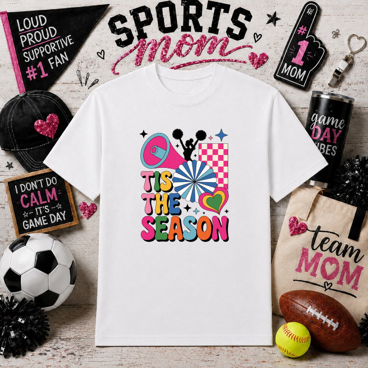 LOUD PROUD CHEER MOM – Sports Mom DTF Transfer – by Ink Rush – Premade Transfers – Sports Mom, DTF Transfers