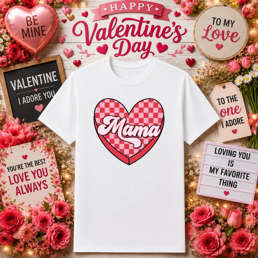 Mama's Valentine – Valentines Day DTF Transfer – by Ink Rush – Premade Transfers – Valentines Day, Apparel Decor