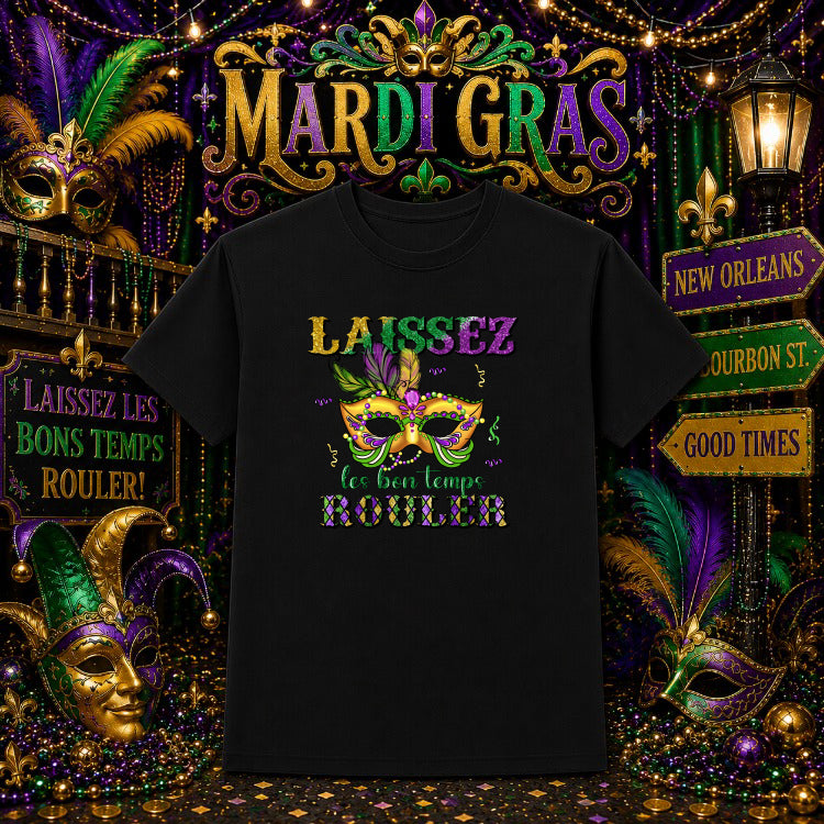 Mardi Gras – Apparel DTF Transfer – by Ink Rush – Premade Transfers – DTF Transfer, Apparel DTF
