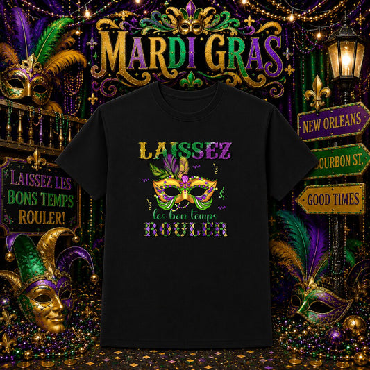 Mardi Gras – Apparel DTF Transfer – by Ink Rush – Premade Transfers – DTF Transfer, Apparel DTF