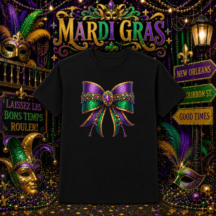 Mardi Gras Est. 1718 New Orleans – DTF Transfer – by Ink Rush – Premade Transfers – Mardi Gras, DTF Transfers