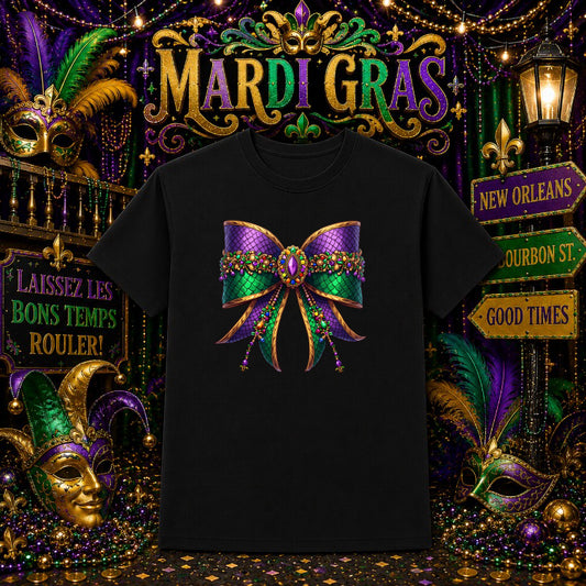 Mardi Gras Est. 1718 New Orleans – DTF Transfer – by Ink Rush – Premade Transfers – Mardi Gras, DTF Transfers