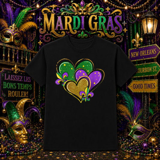 Mardi Gras Mask Design – Apparel DTF Transfer – by Ink Rush – Premade Transfers – DTF Transfers, Apparel Decor