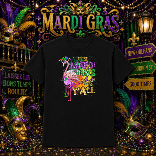 Mardi Gras Mask – DTF Transfer – by Ink Rush – Premade Transfers – Apparel Decoration, Heat Transfer