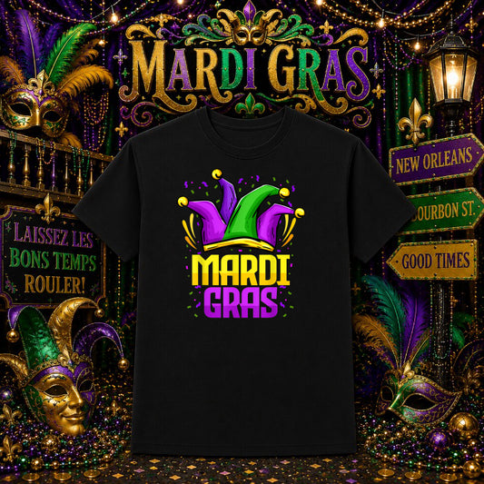 MARDI GRAS VIBES – Mardi Gras DTF Transfer – by Ink Rush – Premade Transfers – Mardi Gras, DTF Transfers