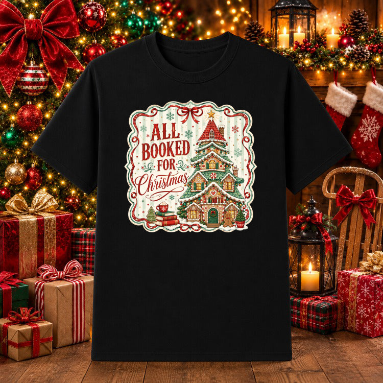 Merry & Bright Christmas Tree – Holiday DTF Transfer – by Ink Rush – Premade Transfers – Christmas, Holiday Apparel