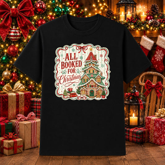 Merry & Bright Christmas Tree – Holiday DTF Transfer – by Ink Rush – Premade Transfers – Christmas, Holiday Apparel
