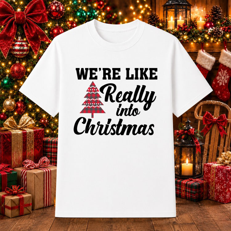 Merry & Bright Red Truck Christmas – DTF Transfer – by Ink Rush – Premade Transfers – Christmas, Apparel DTF