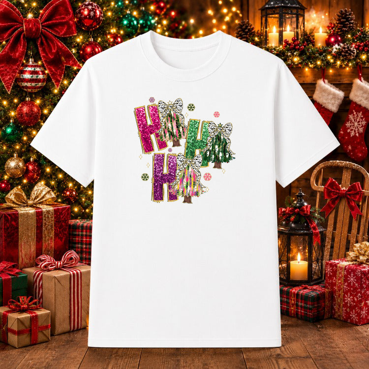 Merry & Bright Reindeer – Christmas DTF Transfer – by Ink Rush – Premade Transfers – Christmas, Apparel Decor